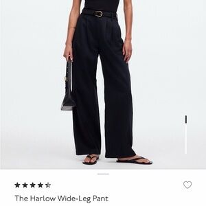 Madewell Harlow Wide-Leg Pants Black